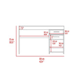 Escritorio Gamer Ibare Plomo y Rojo 120x75cm con Un Cajón - ESCRITORIOS | Bylmo