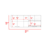 Gabinete de Cocina Portofino Wengue 150x60cm Con Cuatro Cajones cn Espacio para Extractor y con Locero - MUEBLES SUPERIORES DE COCINA | Bylmo