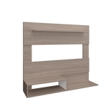 Panel de TV Beijing Bardolino y Blanco 140x120cm Para TV Hasta 55 Pulgadas con Cinco Compartimientos - MUEBLES DE TV | Bylmo