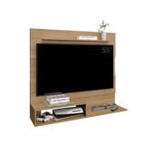 Panel de TV Beijing Fresno y Wengue 140x120cm Para TV Hasta 55 Pulgadas con Cinco Compartimientos - MUEBLES DE TV | Bylmo