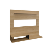 Panel de TV Beijing Fresno y Wengue 140x120cm Para TV Hasta 55 Pulgadas con Cinco Compartimientos - MUEBLES DE TV | Bylmo