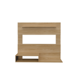 Panel de TV Beijing Fresno y Wengue 140x120cm Para TV Hasta 55 Pulgadas con Cinco Compartimientos - MUEBLES DE TV | Bylmo