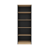 Estantería Home Wengue y Fresno 62.8x180.6cm Rectangular con Cinco Compartimientos y con Cuatro Entrepaños - BIBLIOTECAS Y ESTANTERIAS | Bylmo