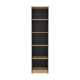 Estantería Home Wengue y Fresno 45x180.6cm Rectangular con Cinco Compartimientos y con Cuatro Entrepaños - BIBLIOTECAS Y ESTANTERIAS | Bylmo