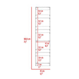Estantería Home Wengue y Fresno 45x180.6cm Rectangular con Cinco Compartimientos y con Cuatro Entrepaños - BIBLIOTECAS Y ESTANTERIAS | Bylmo