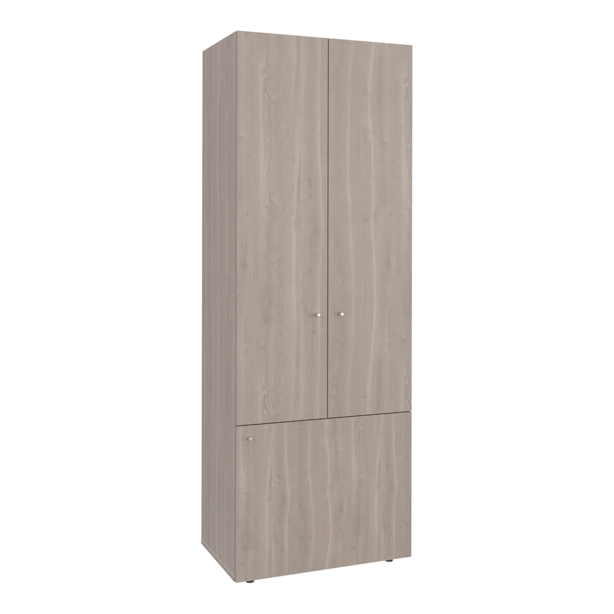 Closet Tuhogar Bardolino y Blanco 60x170cm con Cuatro Compartimientos y con Tres Puertas - CLOSETS | Bylmo