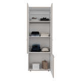 Closet Tuhogar Bardolino y Blanco 60x170cm con Cuatro Compartimientos y con Tres Puertas - CLOSETS | Bylmo