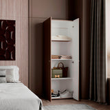 Closet Tuhogar Bardolino y Blanco 60x170cm con Cuatro Compartimientos y con Dos Puertas - CLOSETS | Bylmo