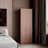 Closet Tuhogar Bardolino y Blanco 60x170cm con Cuatro Compartimientos y con Dos Puertas - CLOSETS | Bylmo