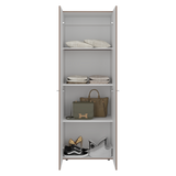 Closet Tuhogar Bardolino y Blanco 60x170cm con Cuatro Compartimientos y con Dos Puertas - CLOSETS | Bylmo