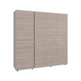 Closet Antalya Bardolino y Blanco 200.1x200cm con Diez Compartimientos y con Cinco Puertas - CLOSETS | Bylmo