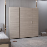 Closet Antalya Bardolino y Blanco 200.1x200cm con Diez Compartimientos y con Cinco Puertas - CLOSETS | Bylmo