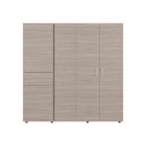 Closet Antalya Bardolino y Blanco 200.1x200cm con Diez Compartimientos y con Cinco Puertas - CLOSETS | Bylmo