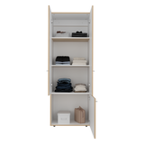 Closet Tuhogar Fresno y Blanco 60x170cm con Cuatro Compartimientos y con Tres Puertas - CLOSETS | Bylmo