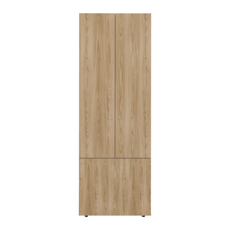 Closet Tuhogar Fresno y Blanco 60x170cm con Cuatro Compartimientos y con Tres Puertas - CLOSETS | Bylmo