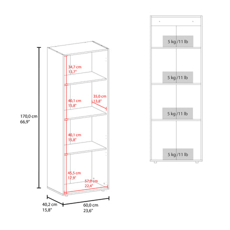 Closet Tuhogar Fresno y Blanco 60x170cm con Cuatro Compartimientos y con Tres Puertas - CLOSETS | Bylmo