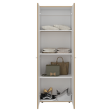 Closet Tuhogar Fresno y Blanco 60x170cm con Cuatro Compartimientos y con Dos Puertas - CLOSETS | Bylmo