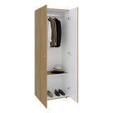 Closet Tuhogar Fresno y Blanco 60x170cm con Tres Compartimientos y con Dos Puertas - CLOSETS | Bylmo