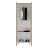 Closet Tuhogar Fresno y Blanco 60x170cm con Tres Compartimientos y con Dos Puertas - CLOSETS | Bylmo