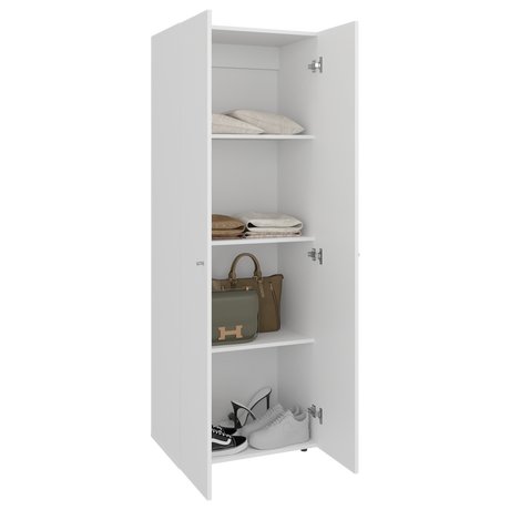 Closet Tuhogar Blanco 60x170cm con Cuatro Compartimientos y con Dos Puertas - CLOSETS | Bylmo