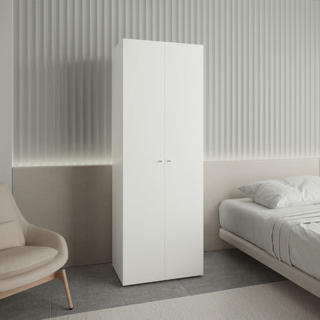 Closet Tuhogar Blanco 60x170cm con Tres Compartimientos y con Dos Puertas - CLOSETS | Bylmo