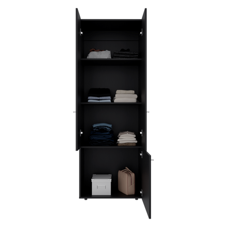 Closet Tuhogar Wengue 60x170cm con Cuatro Compartimientos y con Tres Puertas - CLOSETS | Bylmo