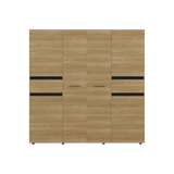 Closet Berino Fresno y Wengue 200x200cm con Diez Compartimientos y con Seis Puertas - CLOSETS | Bylmo