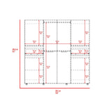 Closet Berino Fresno y Wengue 200x200cm con Diez Compartimientos y con Seis Puertas - CLOSETS | Bylmo
