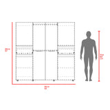Closet Berino Fresno y Wengue 200x200cm con Diez Compartimientos y con Seis Puertas - CLOSETS | Bylmo