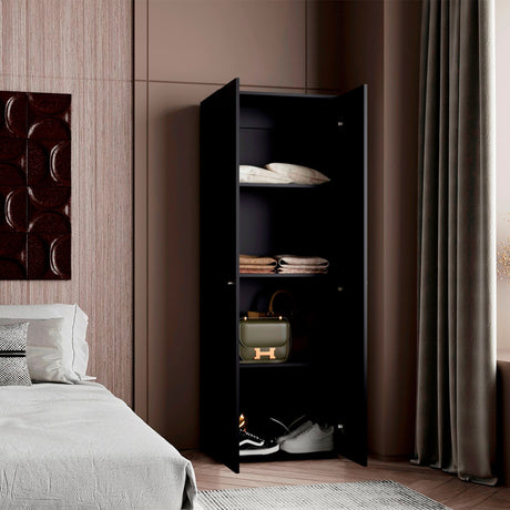 Closet Tuhogar Wengue 60x170cm con Cuatro Compartimientos y con Dos Puertas - CLOSETS | Bylmo