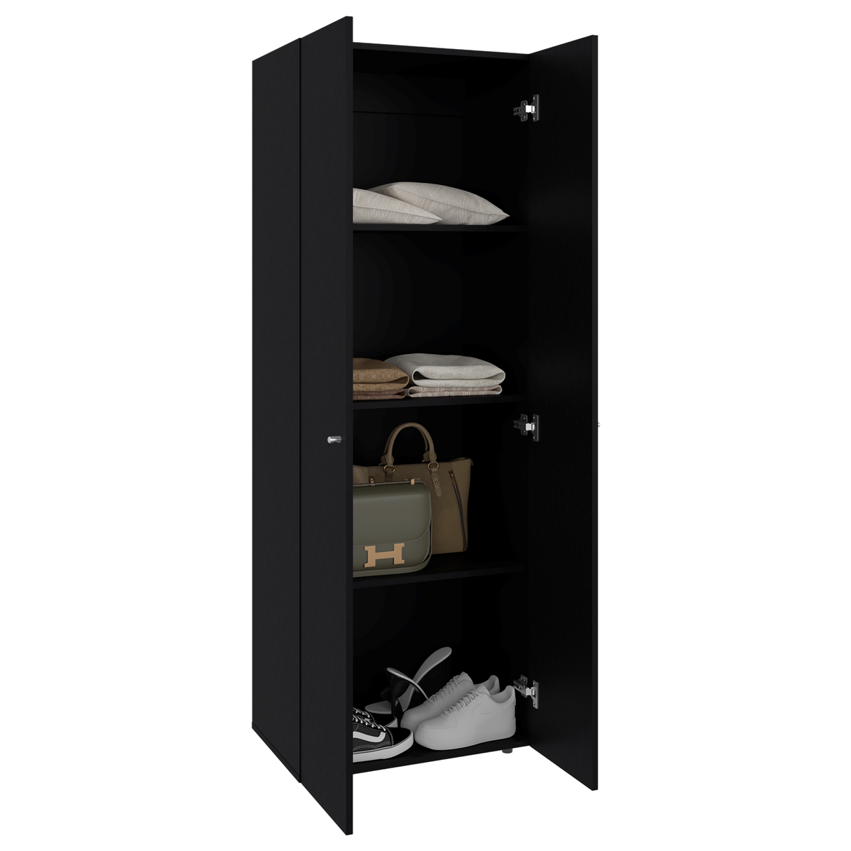 Closet Tuhogar Wengue 60x170cm con Cuatro Compartimientos y con Dos Puertas - CLOSETS | Bylmo