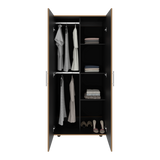 Closet Tera Fresno y Wengue 80x180cm con Seis Compartimientos y con Dos Puertas - CLOSETS | Bylmo