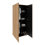 Closet Tera Fresno y Wengue 80x180cm con Seis Compartimientos y con Dos Puertas - CLOSETS | Bylmo