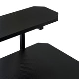 Escritorio Gamer Black Negro y Fibra de Carbono 55x110cm sin Cajones - ESCRITORIOS | Bylmo