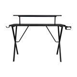 Escritorio Gamer Black Negro y Fibra de Carbono 55x110cm sin Cajones - ESCRITORIOS | Bylmo