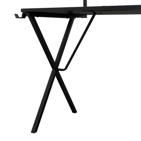Escritorio Gamer Black Negro y Fibra de Carbono 55x110cm sin Cajones - ESCRITORIOS | Bylmo