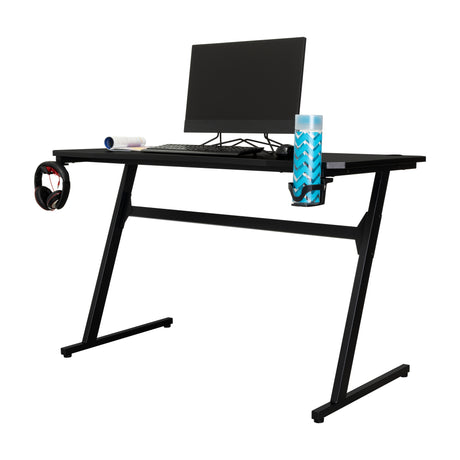 Escritorio Gamer Carbon Racer Negro y Fibra de Carbono 60x120cm sin Cajones - ESCRITORIOS | Bylmo