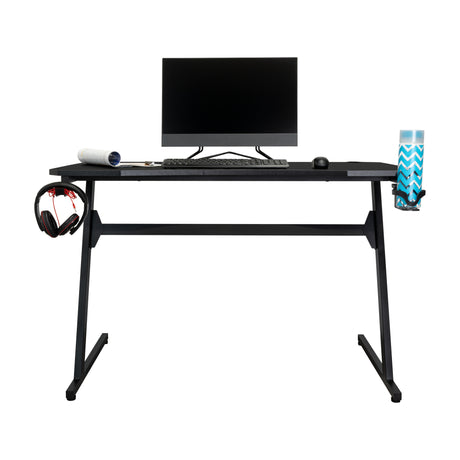 Escritorio Gamer Carbon Racer Negro y Fibra de Carbono 60x120cm sin Cajones - ESCRITORIOS | Bylmo