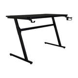 Escritorio Gamer Carbon Racer Negro y Fibra de Carbono 60x120cm sin Cajones - ESCRITORIOS | Bylmo