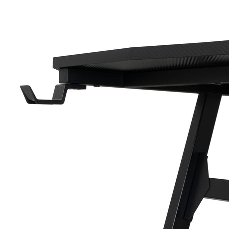 Escritorio Gamer Carbon Racer Negro y Fibra de Carbono 60x120cm sin Cajones - ESCRITORIOS | Bylmo