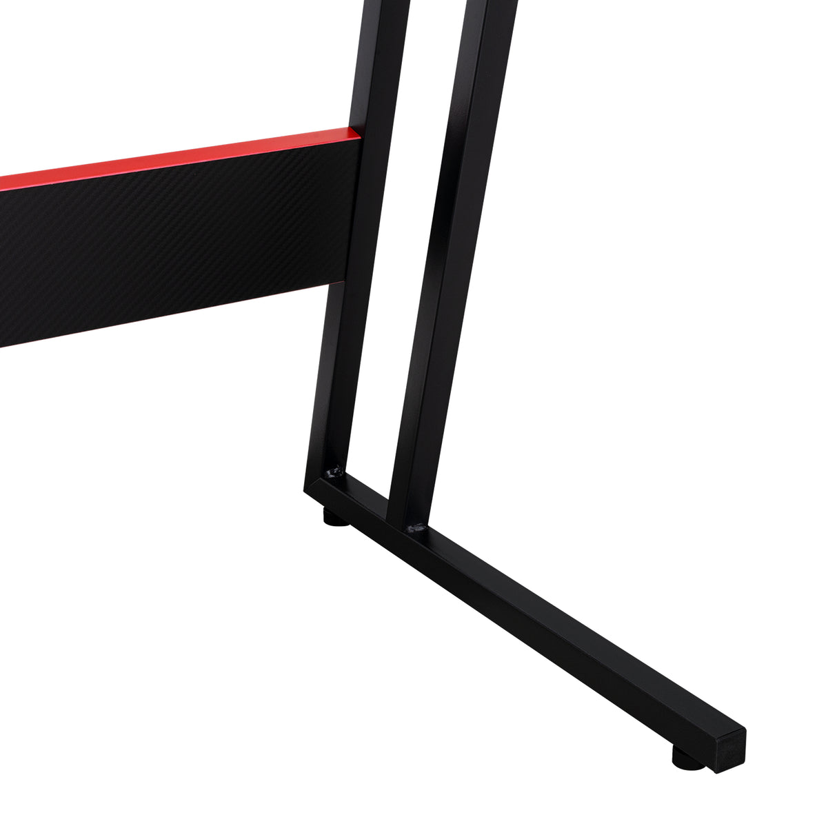 Escritorio Gamer en L Carbon Racer Negro y Rojo 130x130cm sin Cajones - ESCRITORIOS | Bylmo