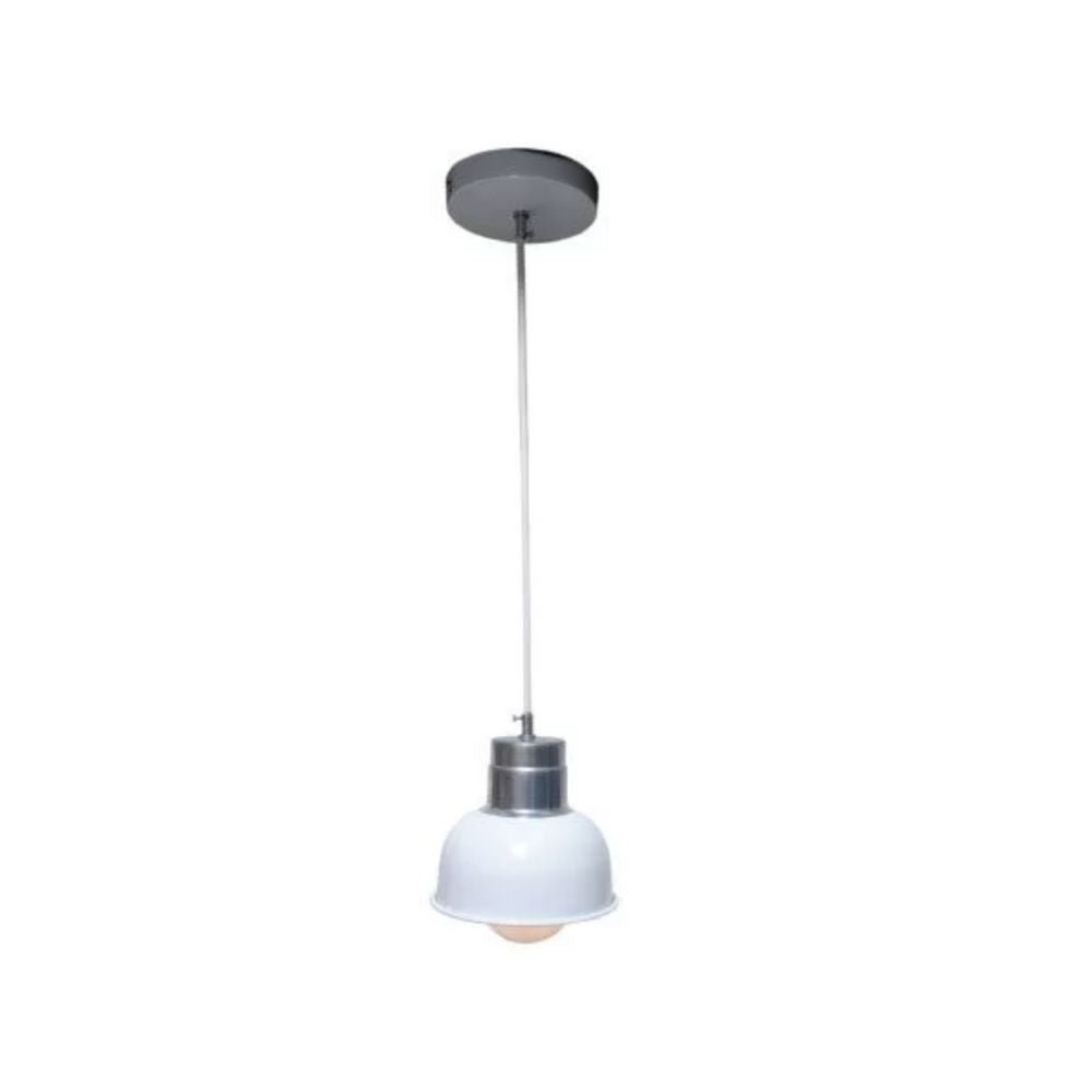 Lámpara de Techo Colgante Madox Classic Blanco y Gris Claro 15x14cm Ajustable con Bombilla LED - LAMPARAS DE TECHO | Bylmo