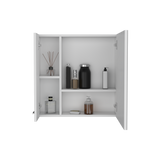 Gabinete de Baño Sines Blanco 60x60cm Con Espejo y con Dos Entrepaños - GABINETES DE BANHO | Bylmo