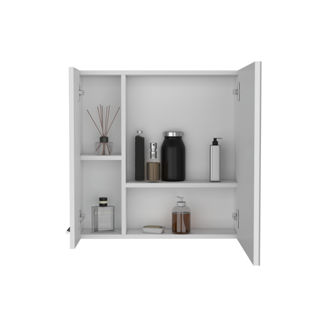 Gabinete de Baño Sines Blanco 60x60cm Con Espejo y con Dos Entrepaños - GABINETES DE BANHO | Bylmo