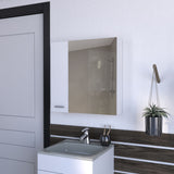 Gabinete de Baño Sines Blanco 60x60cm Con Espejo y con Dos Entrepaños - GABINETES DE BANHO | Bylmo