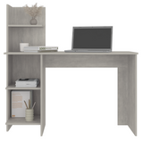 Escritorio Vilna Cemento 120x120.6cm con Organizador de Libros - ESCRITORIOS | Bylmo