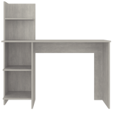 Escritorio Vilna Cemento 120x120.6cm con Organizador de Libros - ESCRITORIOS | Bylmo