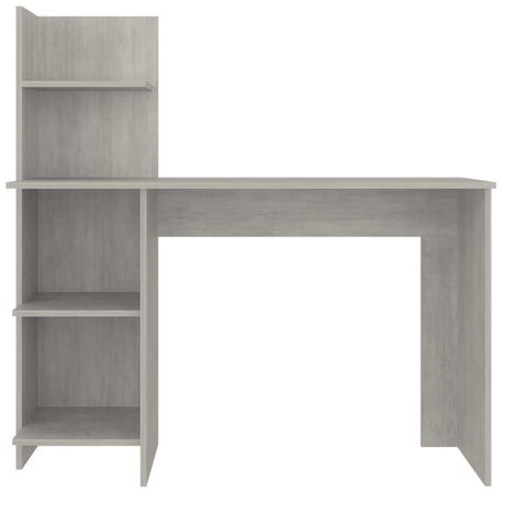 Escritorio Vilna Cemento 120x120.6cm con Organizador de Libros - ESCRITORIOS | Bylmo