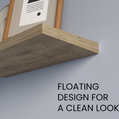 Set de Dos Repisas Flotantes Macadamia 80x4cm Rectangulares - REPISAS | Bylmo