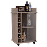 Bar Dukat Ceniza 55x89cm con Cuatro Compartimientos y con Seis Portabotellas - BARES | Bylmo